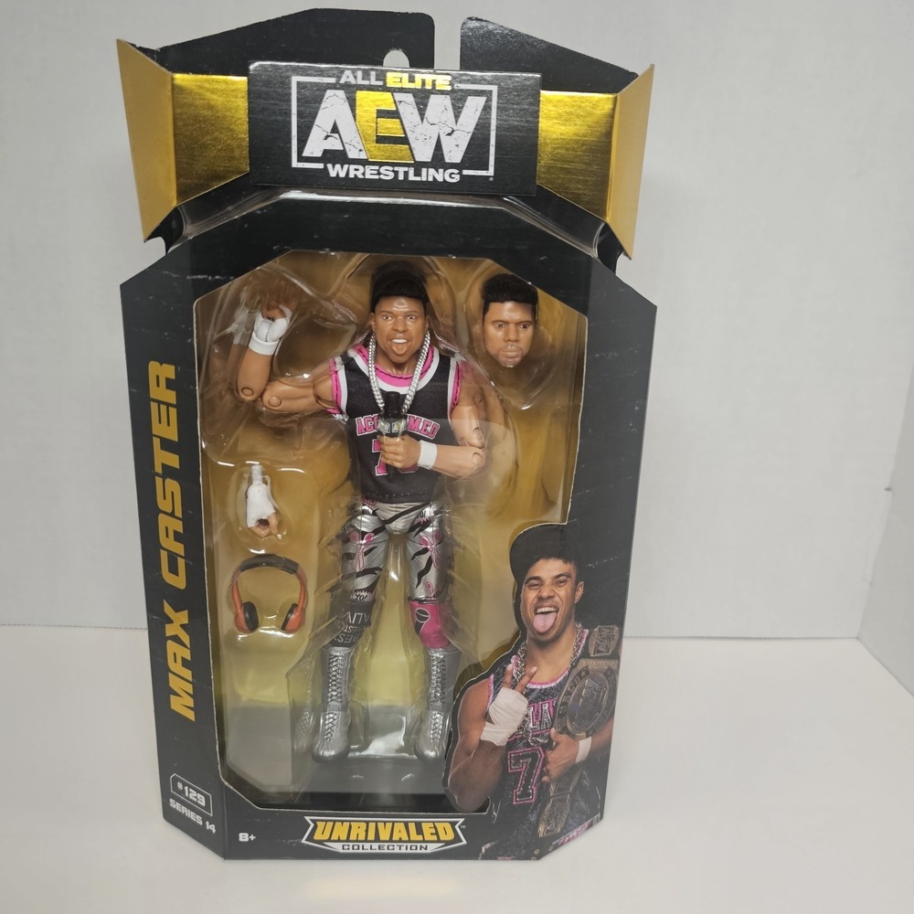 AEW Unrivaled Collection Series 14 Max Caster #129 Wrestling Figure - New In Box